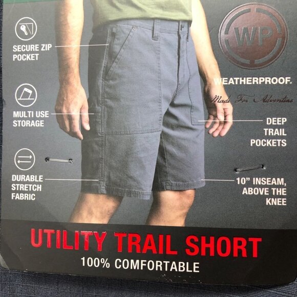 WEATHERPROOF UTILITY TRAIL‎ SHORT 10" SIZE 40 NEW WITH TAG - Picture 1 of 4
